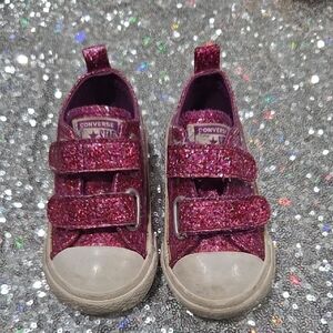Converse Kids' Glittery Magenta Sneakers